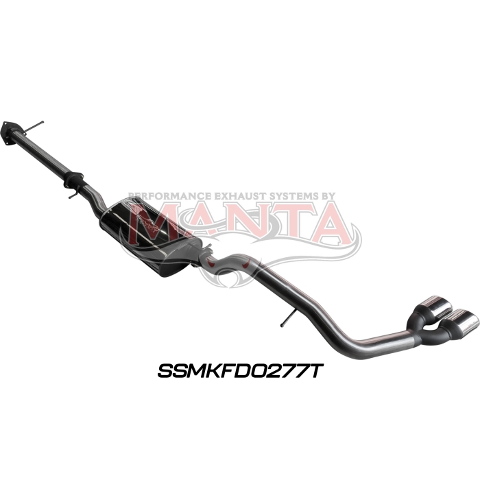 Manta - Next Gen T6.2 Ranger V6 3in DPF Back With Muffler, Twin Tip Side Exit - (SSMKFD0277T)