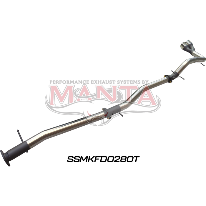 Manta - Next Gen T6.2 Ranger 4cyl 2.0 Bi-Turbo 3in DPF Back, Twin Tip Side Exit - (SSMKFD0280T)