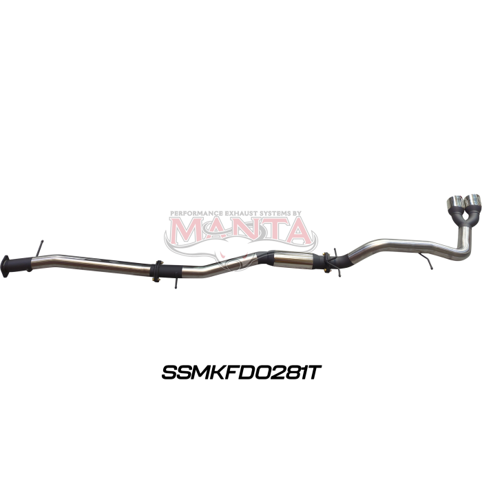 Manta - Next Gen T6.2 Ranger 4cyl 2.0 Bi-Turbo 3in DPF Back With Hotdog, Twin Tip Side Exit - (SSMKFD0281T)