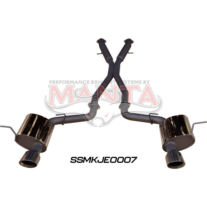 Manta - Jeep Grand Cherokee WK2 SRT 6.4L V8 Twin 3in cat back exhaust system, with chrome tips - (SSMKJE0007)
