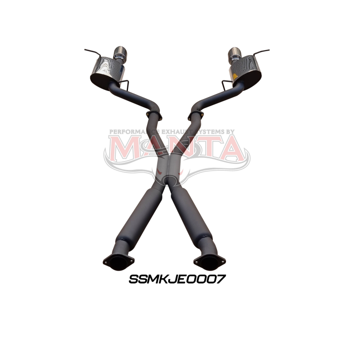 Manta - Jeep Grand Cherokee WK2 SRT 6.4L V8 Twin 3in cat back exhaust system, with chrome tips - (SSMKJE0007)