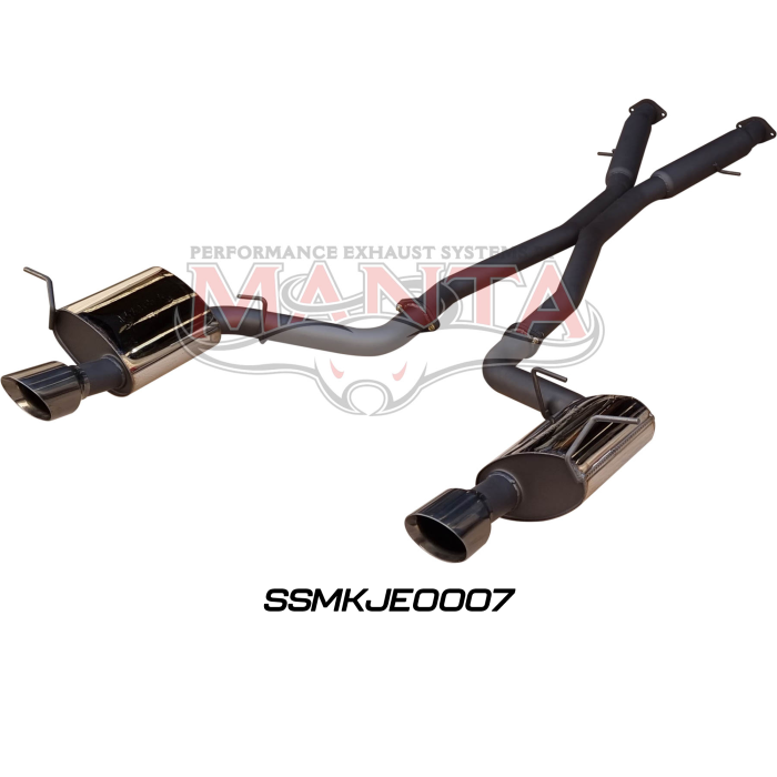 Manta - Jeep Grand Cherokee WK2 SRT 6.4L V8 Twin 3in cat back exhaust system, with chrome tips - (SSMKJE0007)