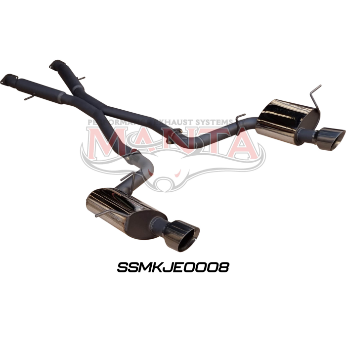 Manta - Jeep Grand Cherokee WK2 SRT 6.4L V8 Twin 3in cat back exhaust system, with Black tips - (SSMKJE0008)