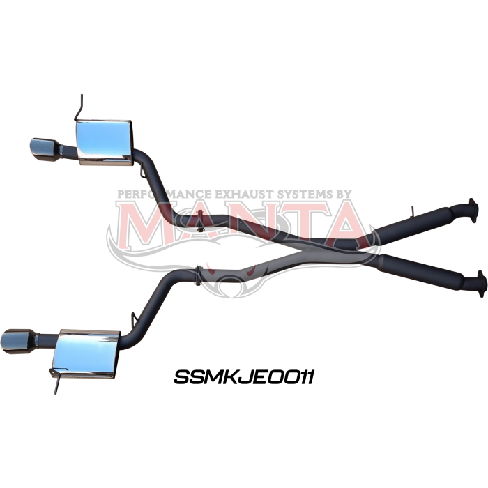 Manta - Jeep Grand Cherokee WK2 5.7L V8 Twin 3in cat back exhaust system, with chrome tips - (SSMKJE0011)