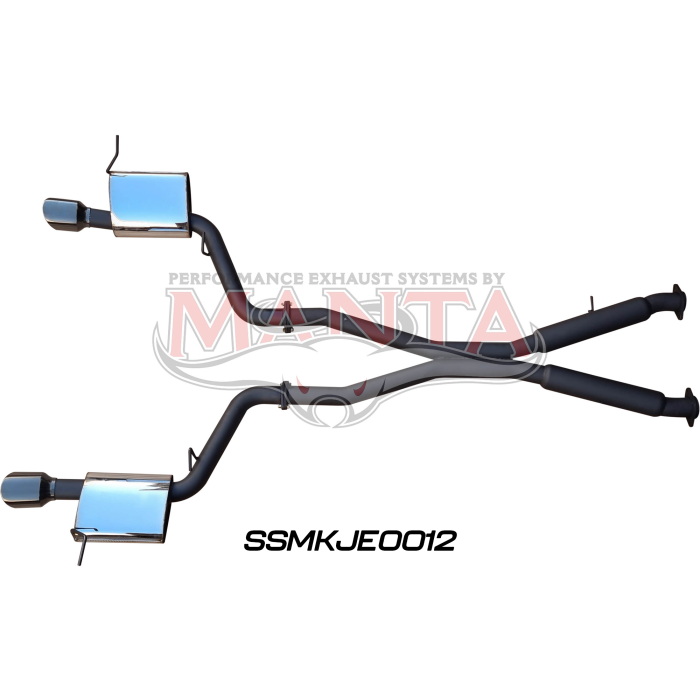 Manta - Jeep Grand Cherokee WK2 5.7L V8 Twin 3in cat back exhaust system, with black tips - (SSMKJE0012)