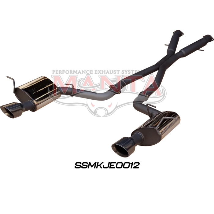 Manta - Jeep Grand Cherokee WK2 5.7L V8 Twin 3in cat back exhaust system, with black tips - (SSMKJE0012)