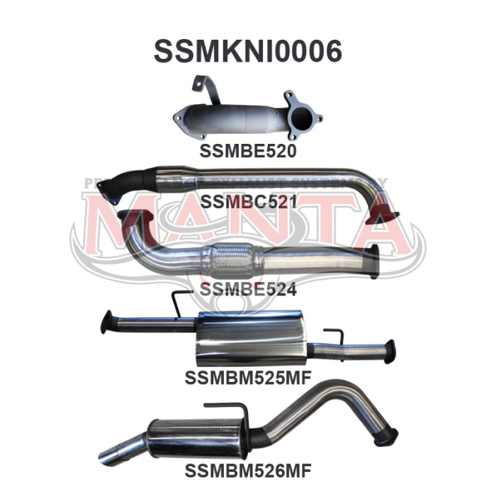 Manta - Navara D40 2.5L MAN 05 - 07 With Cat, R MUFF - (SSMKNI0006)
