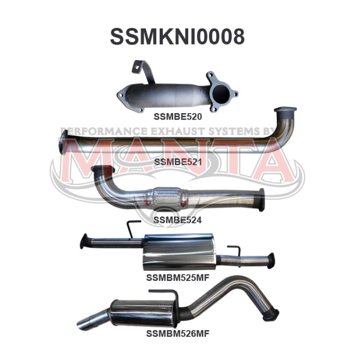 Manta - Navara D40 2.5L MAN 05 - 07 Without Cat R MUFF - (SSMKNI0008)