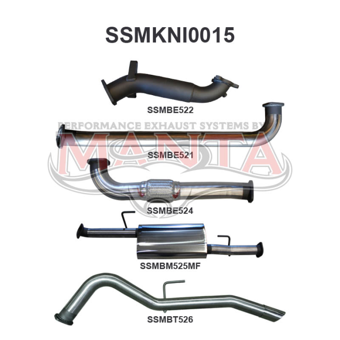 Manta - Navara D40 2.5L MAN THAI Without Cat R Tail - (SSMKNI0015)