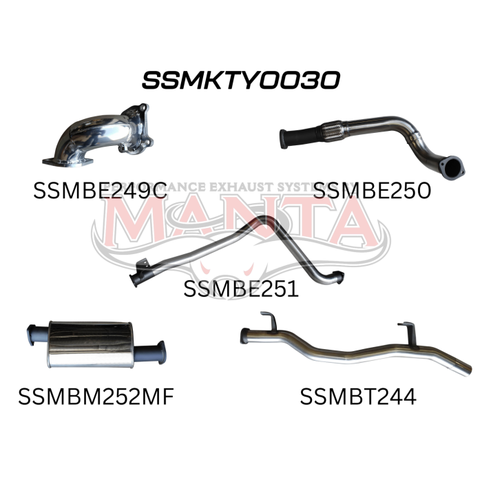 Manta - HDJ79 Ute 3 Turbo Back With Muffler - (SSMKTY0030)