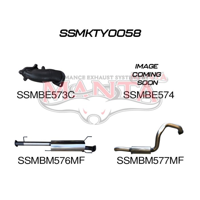 Manta - KZJ120R Prado 3.0L 1KZ 3in Without Cat - (SSMKTY0058)