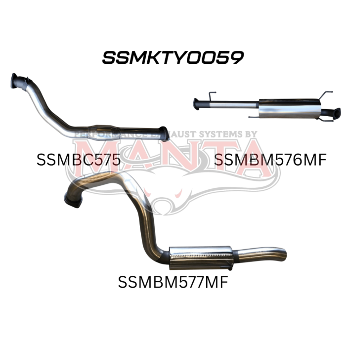 Manta - KDJ120, 150 Prado 3.0L D4D 3in With Cat - (SSMKTY0059)