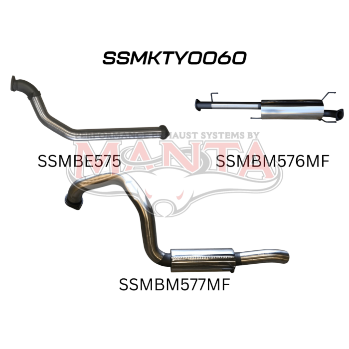 Manta - KDJ120, 150 Prado 3.0L D4D 3in, NO Cat - (SSMKTY0060)