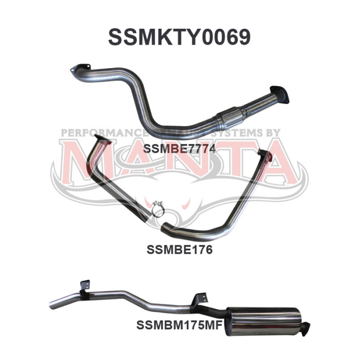 Manta - HZJ75, 78 Landcruiser 2.5in off Manifold - (SSMKTY0069)