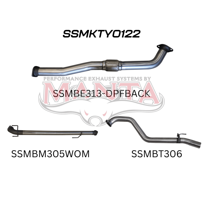 Manta - Hilux GUN126R 2.8L D4D 3in DPF Back - (SSMKTY0122)