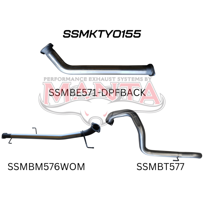 Manta - GGN150 Prado 2.8L DPF Back 3in - (SSMKTY0155)