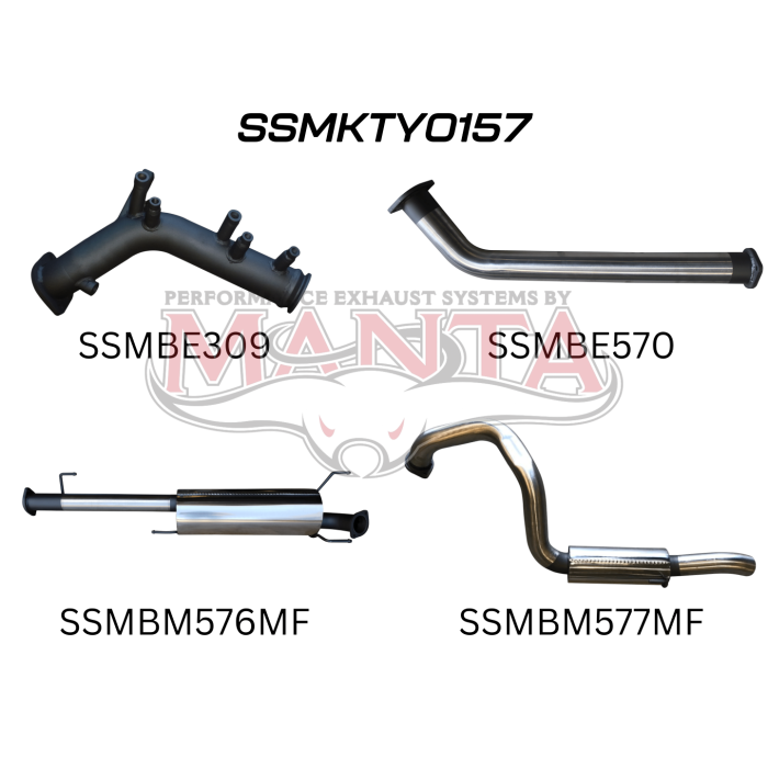 Manta - GDJ150 Prado 2.8L Turbo Back Without Cat - (SSMKTY0157)