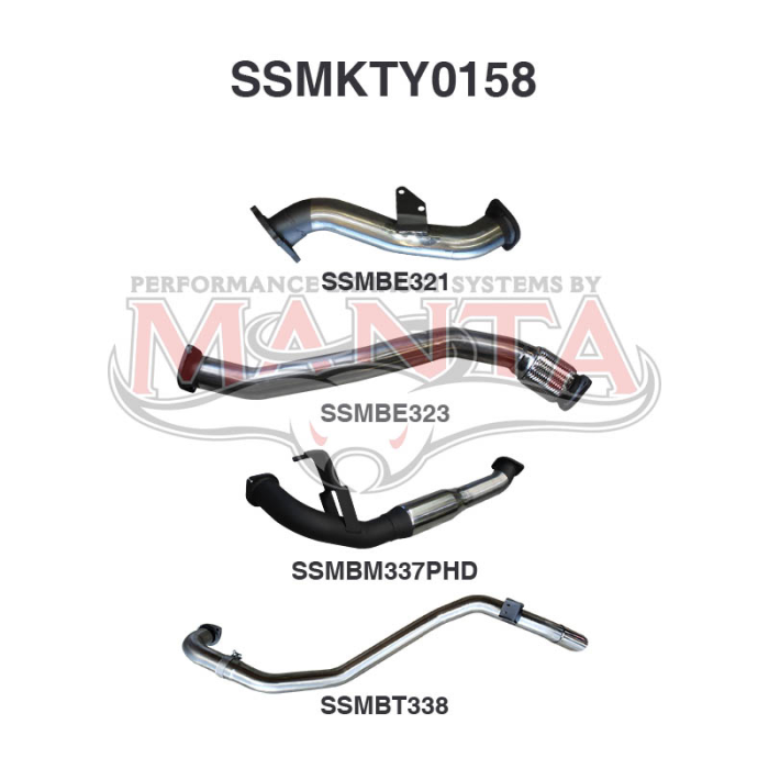 Manta - HDJ80 1HD Wagon 3in From Turbo Back Hotdog - (SSMKTY0158)