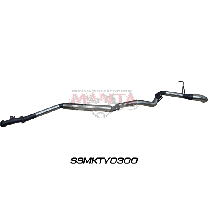 Manta - TOYOTA LANDCRUISER 300 SERIES V6 3IN DPF BACK WITHOUT MUFFLERS, CHROME 4IN TIP - (SSMKTY0300)
