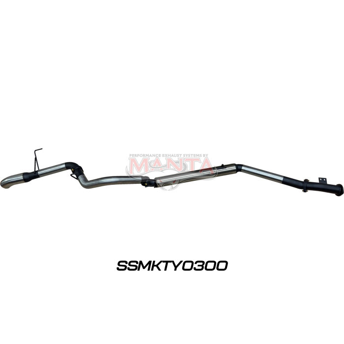 Manta - TOYOTA LANDCRUISER 300 SERIES V6 3IN DPF BACK WITHOUT MUFFLERS, CHROME 4IN TIP - (SSMKTY0300)