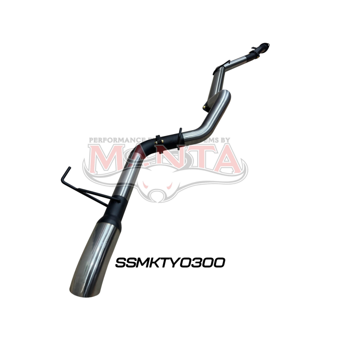 Manta - TOYOTA LANDCRUISER 300 SERIES V6 3IN DPF BACK WITHOUT MUFFLERS, CHROME 4IN TIP - (SSMKTY0300)