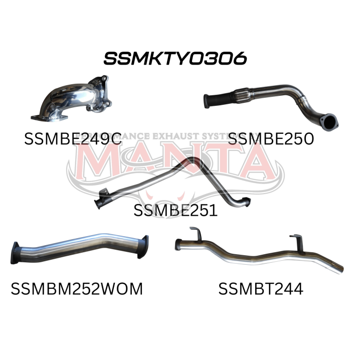 Manta - HDJ79 Ute 3 Turbo Back Without Muffler - (SSMKTY0306)