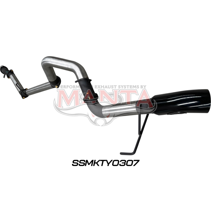 Manta - TOYOTA LANDCRUISER 300 SERIES V6 3IN DPF BACK WITHOUT MUFFLERS, BLACK 4IN TIP - (SSMKTY0307)