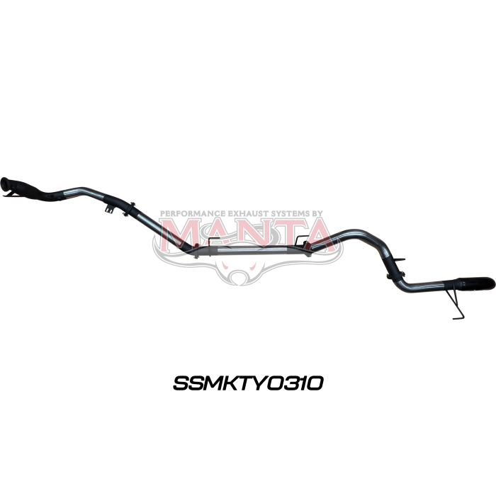 Manta - TOYOTA LANDCRUISER 300 SERIES V6 3IN TURBO BACK WITH CAT & WITHOUT MUFFLERS, BLACK 4IN TIP - (SSMKTY0310)