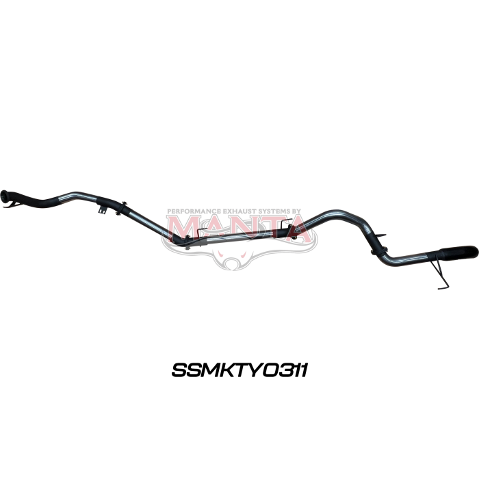Manta - TOYOTA LANDCRUISER 300 SERIES V6 3IN TURBO BACK WITHOUT CAT & WITHOUT MUFFLERS, BLACK 4IN TIP - (SSMKTY0311)