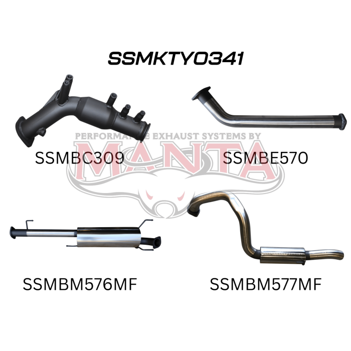 Manta - HILUX GUN125R 2.4L Turbo Back With Cat - (SSMKTY0341)
