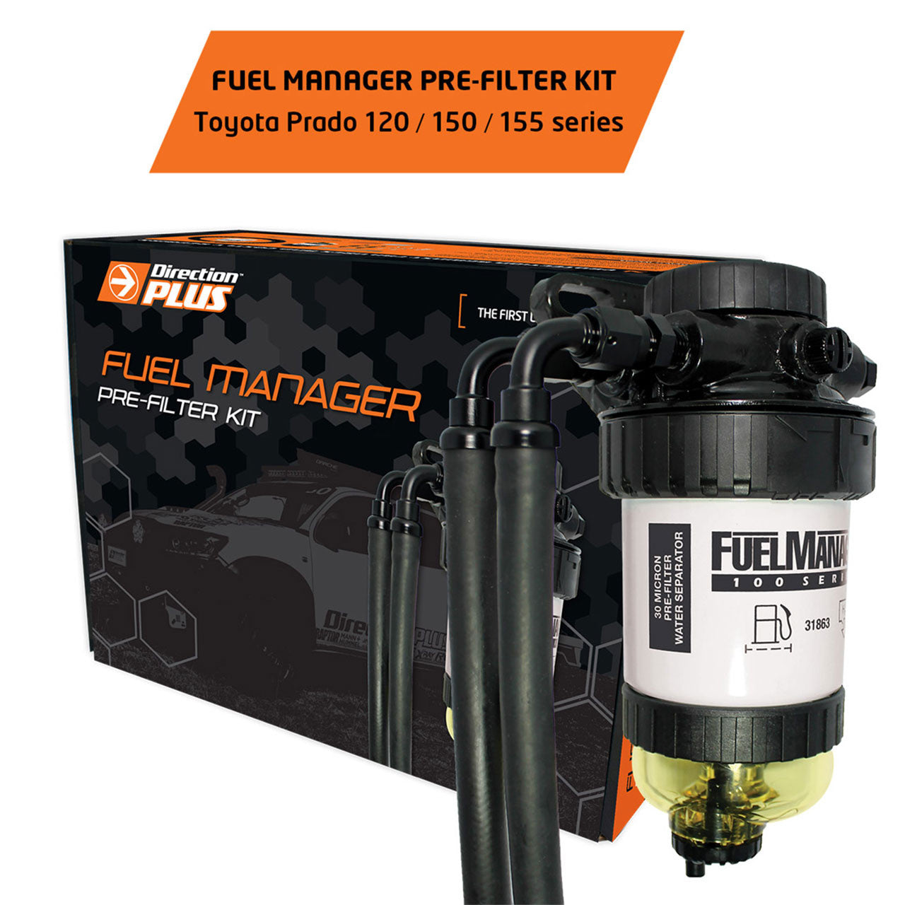 Toyota LC Prado 120 150 Series (2003-22) - Pre Filter Water Separator Kit Fuel Manager FM620DPK