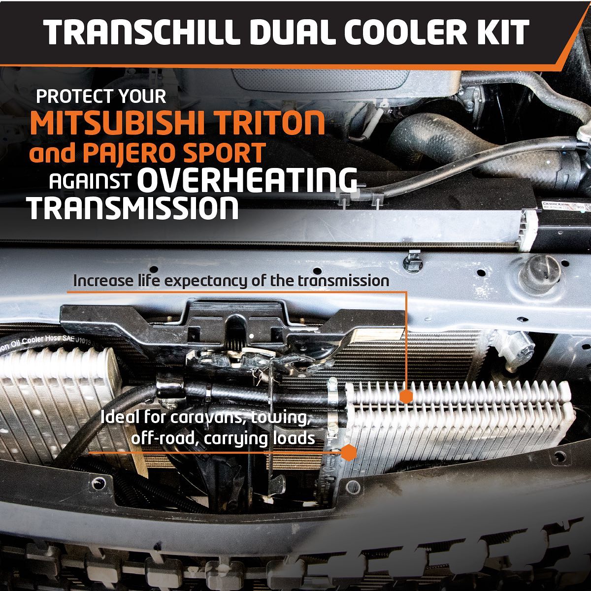 Direction Plus Transchill Transmission Cooler Kit Mitsubishi Triton Mq  Pajero Sport