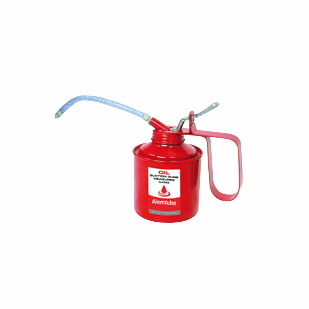 7330A Alemlube Metal Force Feed Oil Cans 375ml with Flexible Spout